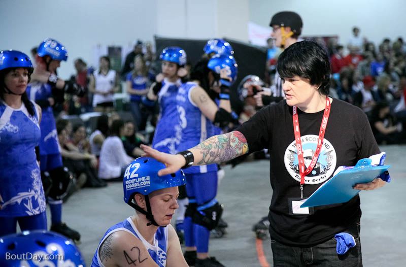 Tarce in action at the Roller Derby World Cup in December