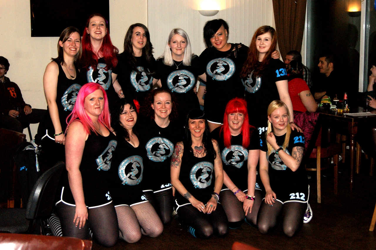 New Town Roller Girls at their Fundraiser this year.