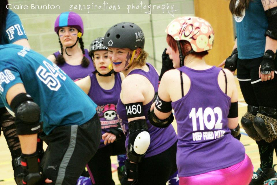 Wiggy Stardust at Fierce Valley's first public home bout (versus Wirral Whipiteres).