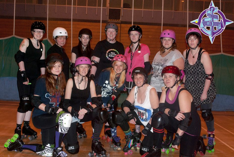 Ayrshire Roller Derby's earliest skaters.