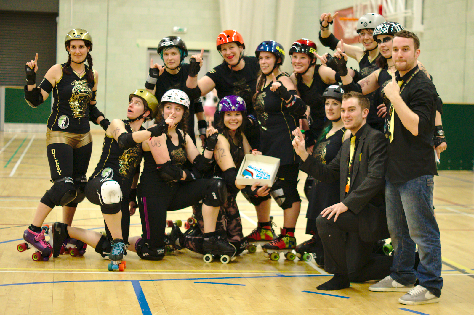 Newcastle Roller Girls, winners of BoB.