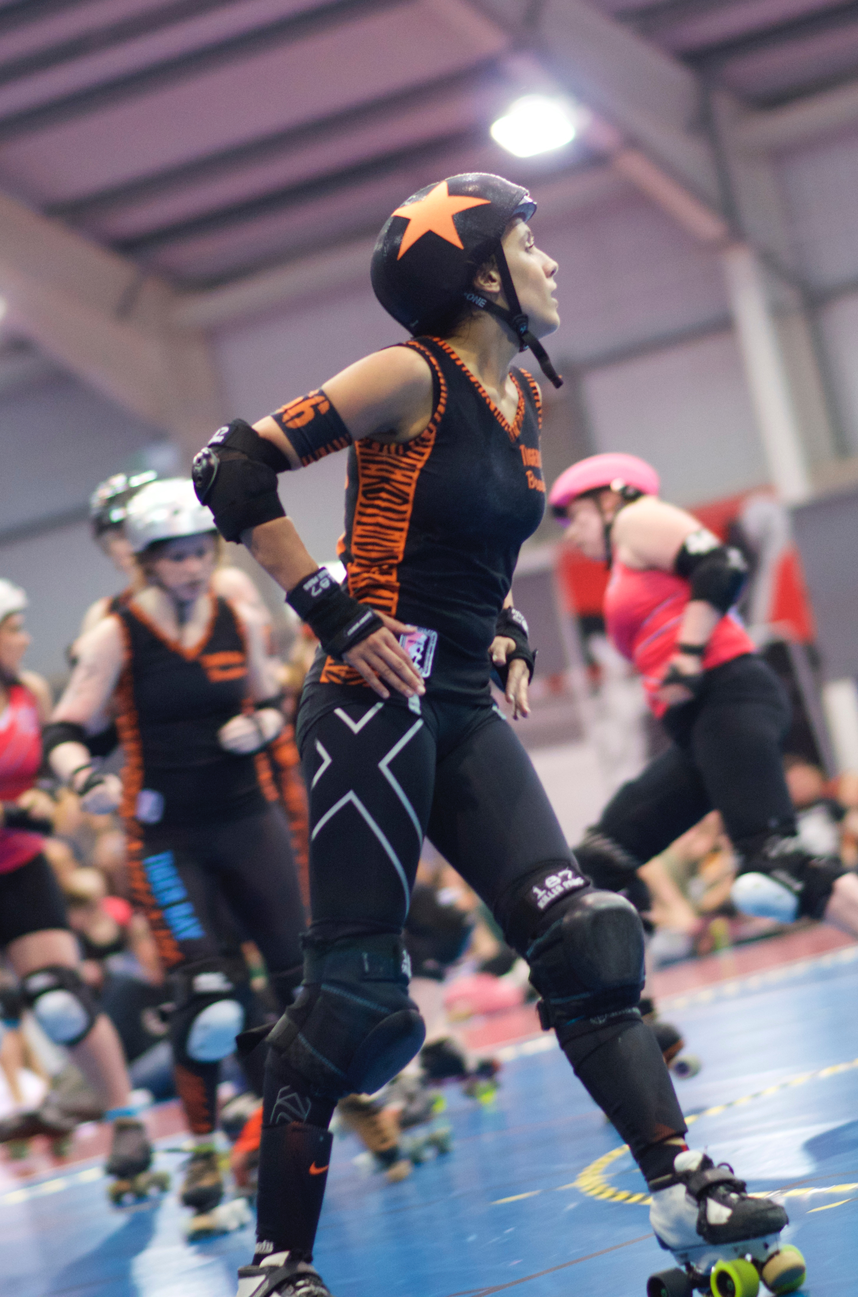 Chant-Hell, playing with Tiger Bay Brawlers against London Rollergirls (Photo: Adam Chard)