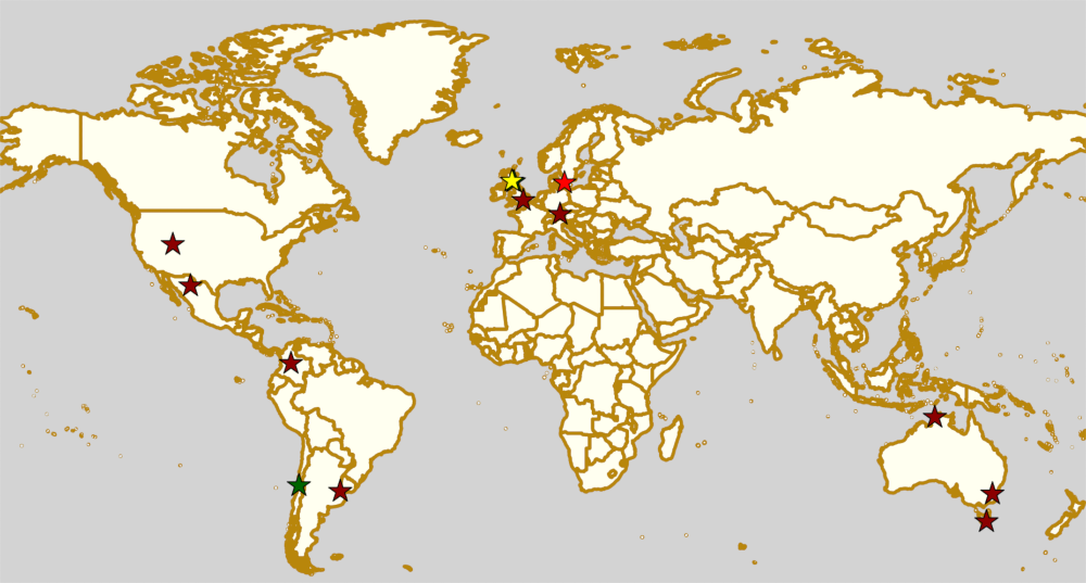 Map of all events (coded by type)