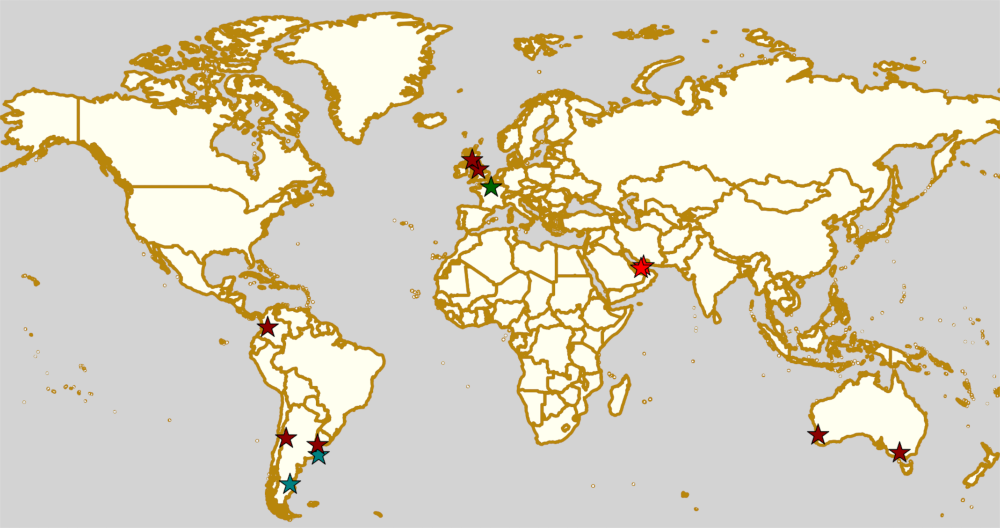 Map of all events (coded by type)